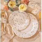 Coordinato festa DANZA DI FIORI piatti piccoli bicchieri tovaglioli