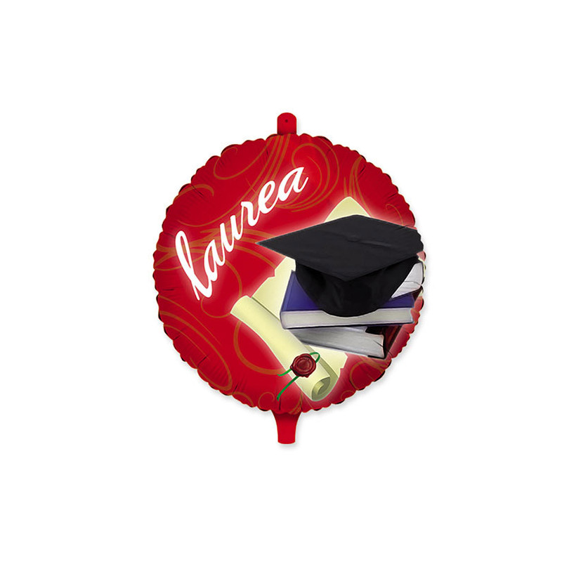 Pallone LAUREA con tocco e Pergamena PALLONCINO in Mylar 45cm gonfiabile ad elio