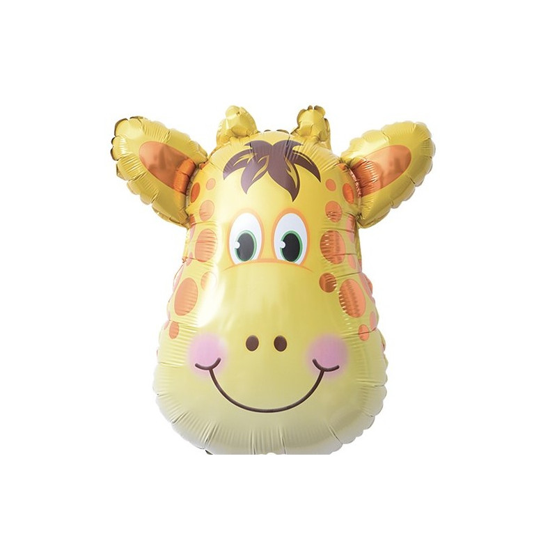 Pallone Palloncino foil mylar Testa di GIRAFFA 44x58cm - gonfiabile ad aria o elio