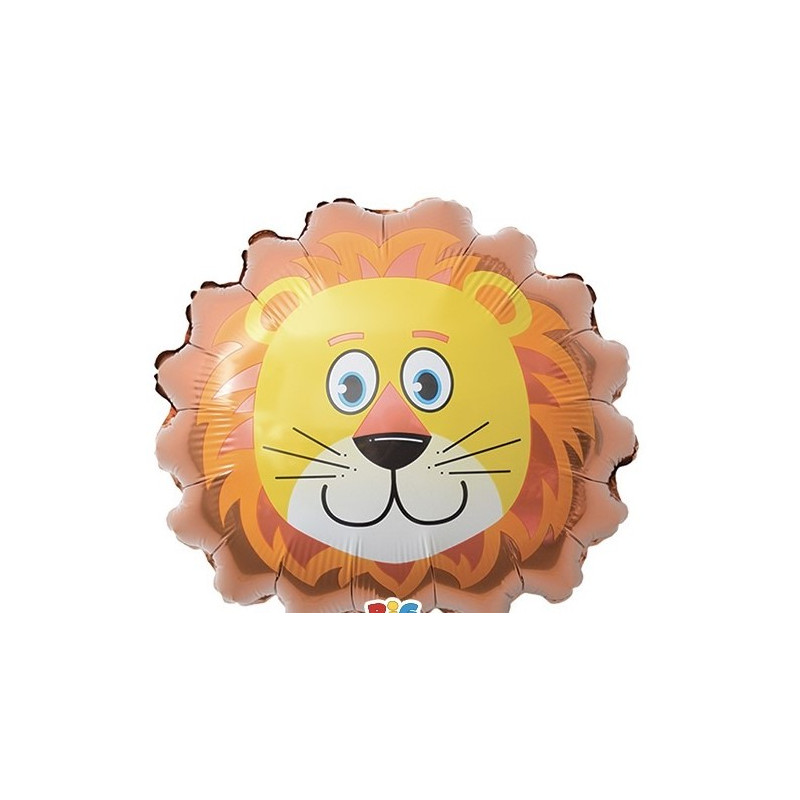Pallone Palloncino foil mylar Testa di LEONE 48x54cm - gonfiabile ad aria o elio