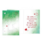 Biglietto d'auguri augurale di Promessa sposi con Mani completo di busta