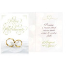 Biglietto di Auguri Matrimonio - Felice Matrimonio con stampa fedi con busta portasoldi