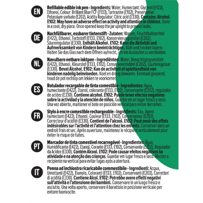 Pennarello Alimentare VERDE doppia punta - per disegnare su dolci