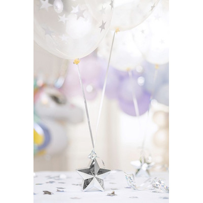 Pesetto PESO centrotavola Stella colore ARGENTO - ideale per Palloncini ad Elio