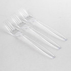 Forchette in plastica riutilizzabile colore Trasparente - confezione da 10 forchette