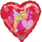 Pallone mylar TINKER BELL Trilly di Peter Pan 43cm - sagoma cuore - gonfiabile a elio