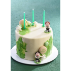 Set 4 Calciatori JUVE - Bianco Nero - in zucchero per decorazione torta e dolci