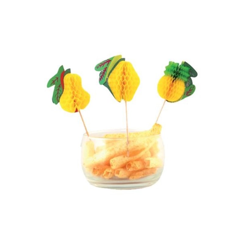 10  STUZZICADENTI frutta carta fru fru - ideali per decorazioni aperitivi dolci e salati