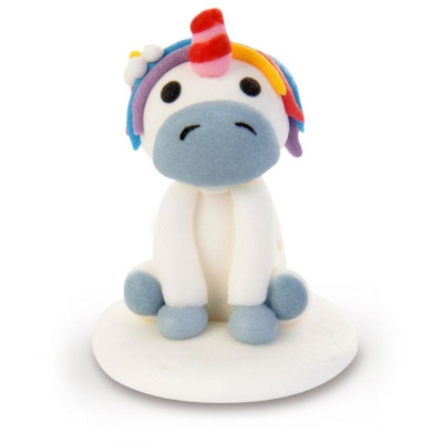 2 Decorazione in zucchero PONY -UNICORNO 3D per torta e dolci 5 cm circa