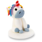 2 Decorazione in zucchero PONY -UNICORNO 3D per torta e dolci 5 cm circa