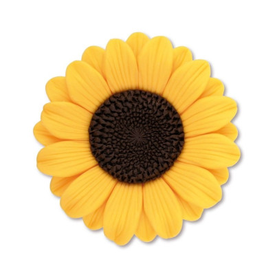 GIRASOLE Ø8,5cm- fiore in zucchero- per decorazioni torte e dolci - non commestibile