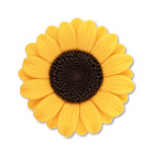 GIRASOLE Ø8,5cm- fiore in zucchero- per decorazioni torte e dolci - non commestibile