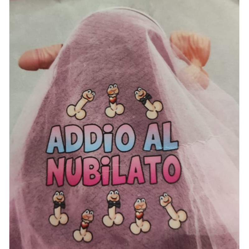 Frontino Cerchietto con FALLO trafitto e velo GADGET per la Sposa e il suo addio al nubilato