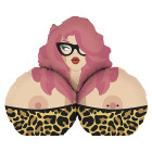 PALLONCINO pallone in foil Mylar a forma DONNA TETTONA - 88X77cm