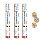 3 x Cannone SPARACORIANDOLI dischetti Buon Compleanno - Tubo lancia coriandoli 30cm