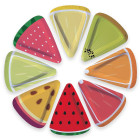 8 Piatti in carta MIX Macedonia in carta - addobbo decoro tavola 19x25 cm