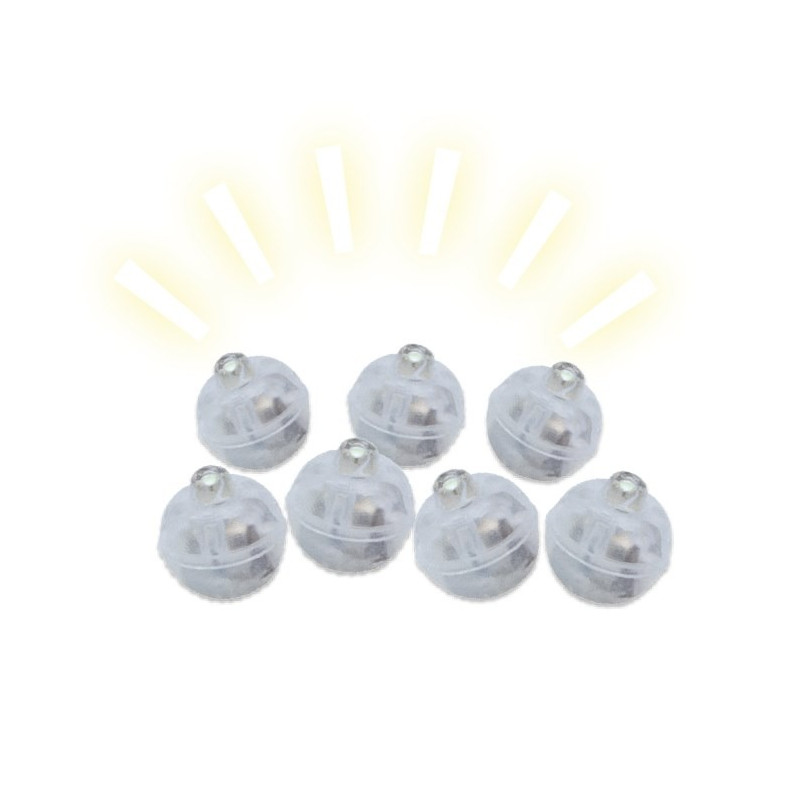 12 LED BIANCO con linguetta per palloncini