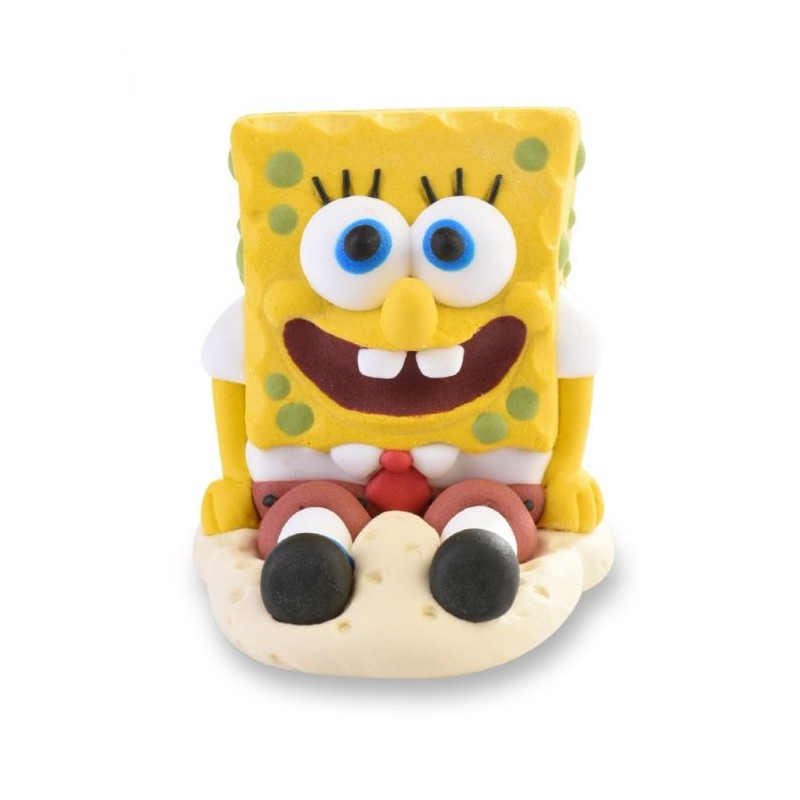 Personaggio Zucchero SPONGEBOB 3D - Decorazione per torta in zucchero L4xH4 cm circa