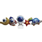 Pallone PALLONCINO in foil MYLAR ghirlanda ASTRONAUTA 92X29cm