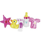 Pallone PALLONCINO in foil MYLAR ghirlanda Benvenuta Nascita Baby Girl 97X27cm