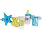 Pallone PALLONCINO in foil MYLAR ghirlanda Benvenuto Nascita Baby Boy 97X27cm