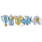 Pallone PALLONCINO in foil MYLAR ghirlanda Benvenuto Nascita It's a Boy 97X29cm