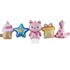 Pallone PALLONCINO in foil MYLAR ghirlanda ORSETTO rosa 101X32cm