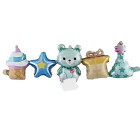 Pallone PALLONCINO in foil MYLAR ghirlanda ORSETTO verde acqua 101X32cm