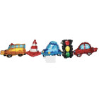 Pallone PALLONCINO in foil MYLAR ghirlanda VEICOLI 104X24cm