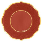 Coordinato festa Liberty ROSSO bordo oro lucido piatti bicchieri tovaglioli -addobbo Natale compleanno