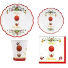 40 pz coordinato NATALE Christmas in the air piatti bicchieri tovaglioli addobbo tavola