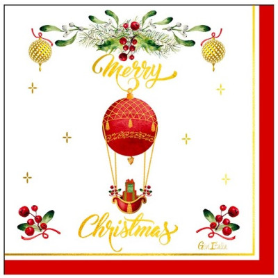 48 pz coordinato NATALE Christmas in the air piatti bicchieri tovaglioli addobbo tavola