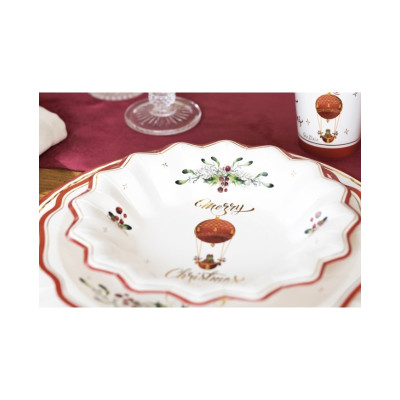 48 pz coordinato NATALE Christmas in the air piatti bicchieri tovaglioli addobbo tavola