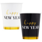 32 pz coordinato CAPODANNO Happy New Year piatti bicchieri tovaglioli addobbo tavola