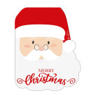 16 Tovaglioli in carta sagomato forma Viso Babbo Natale Santa Claus