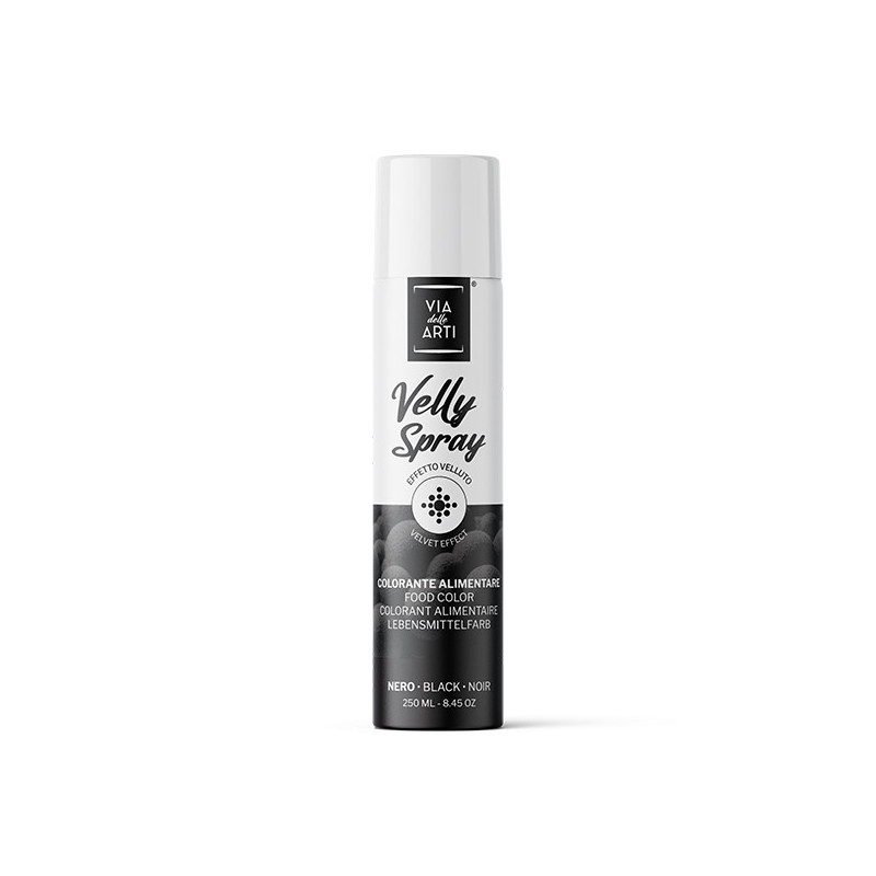 Colorante Alimentare NERO VELLY Spray Professional Effetto Vellutato - 250ml