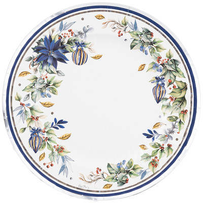 6 Sottopiatti Ø33cm NATALE BRIGHT CHRISTMAS piatto MAXI sottopiatto in carta monouso