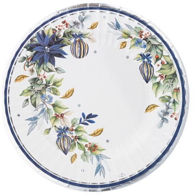 40 pz coordinato NATALE BRIGHT CHRISTMAS piatti bicchieri tovaglioli addobbo tavola