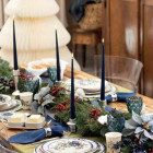 40 pz coordinato NATALE BRIGHT CHRISTMAS piatti bicchieri tovaglioli addobbo tavola