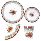 40 pz coordinato NATALE CHRISTMAS EVE piatti bicchieri tovaglioli addobbo tavola