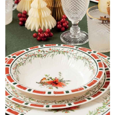 40 pz coordinato NATALE CHRISTMAS EVE piatti bicchieri tovaglioli addobbo tavola