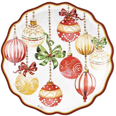 48 pz coordinato NATALE CHRISTMAS DECO' piatti bicchieri tovaglioli addobbo tavola