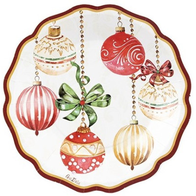 48 pz coordinato NATALE CHRISTMAS DECO' piatti bicchieri tovaglioli addobbo tavola