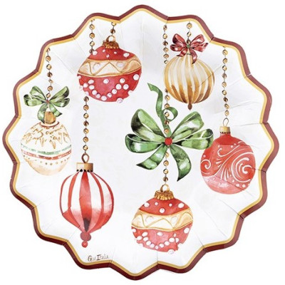 48 pz coordinato NATALE CHRISTMAS DECO' piatti bicchieri tovaglioli addobbo tavola