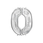 Cornice Argento NUMERO 0, per alloggiamento palloncini in lattice ad aria. Prodotto fai da te.Cornice color argento.