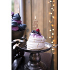 CANDELA numero 5  ROSA GOLD lucido per torta - candelina in cera numerale per dolci h 4,5 cm