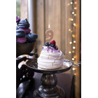 CANDELA numero 9  ROSA GOLD lucido per torta - candelina in cera numerale per dolci h 4,5 cm