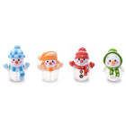 Set 4 Soggetti Natalizi in Zucchero per dolci - Pupazzo di Neve in 4 colori assortiti