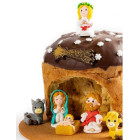 Presepe SACRA FAMIGLIA completa 3D - Decorazione in zucchero per Torte e Dolci