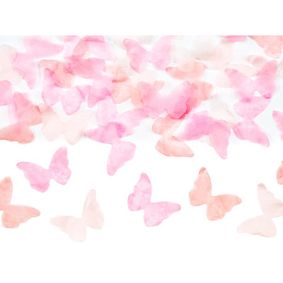 Cannone SPARACORIANDOLI farfalle ROSA Tubo lancia coriandoli Baby Shower Boy or Girl